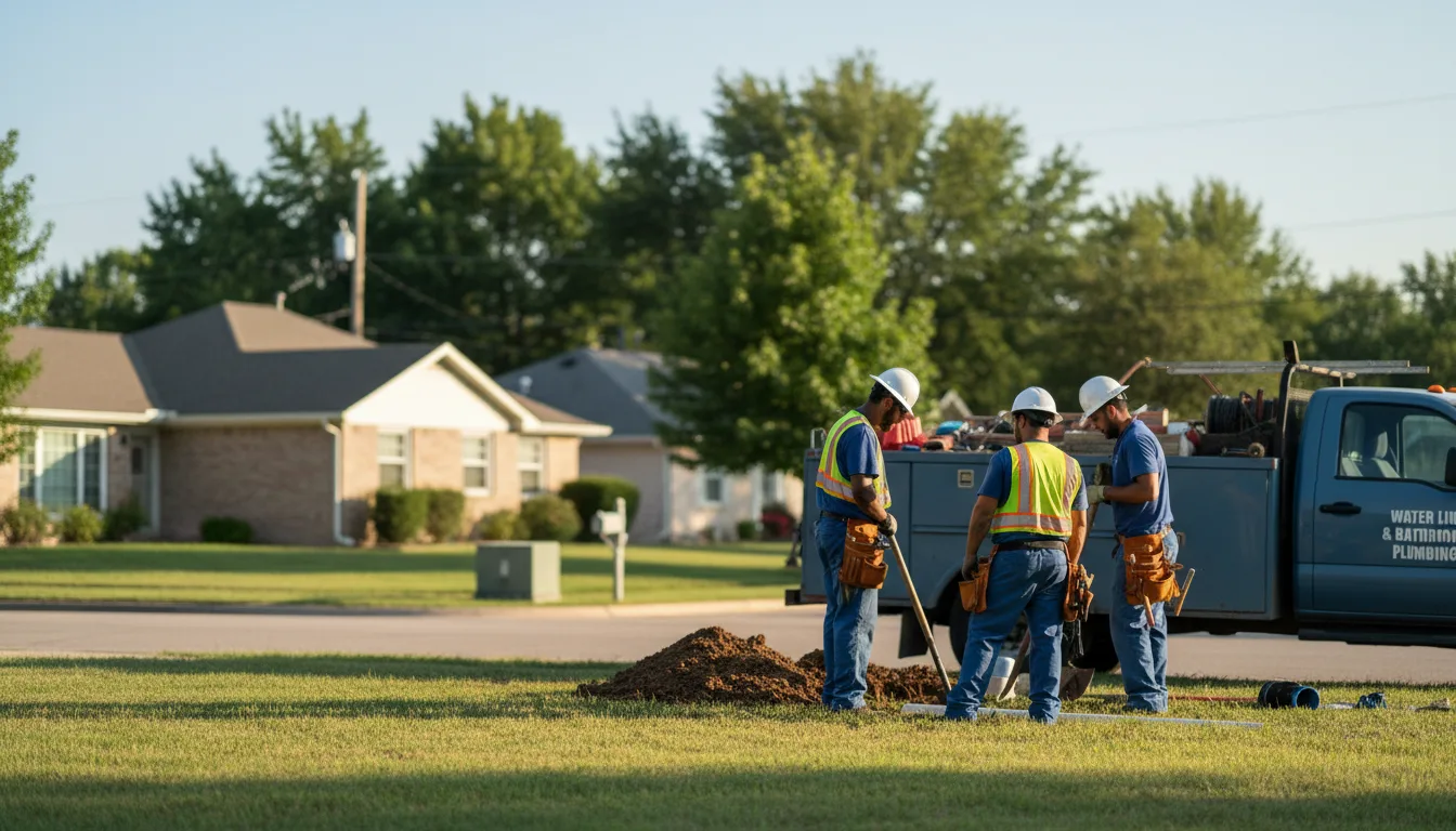 Residential water line and bathroom plumbing service in Colfax, LA